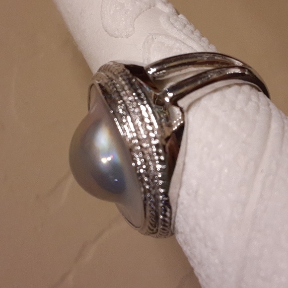 925 Genuine South Sea Mabe pearl. - Picture 3 of 15